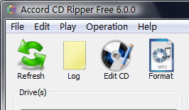 CD Ripping Freeware which converts audio CDs to MP3 and WAV.